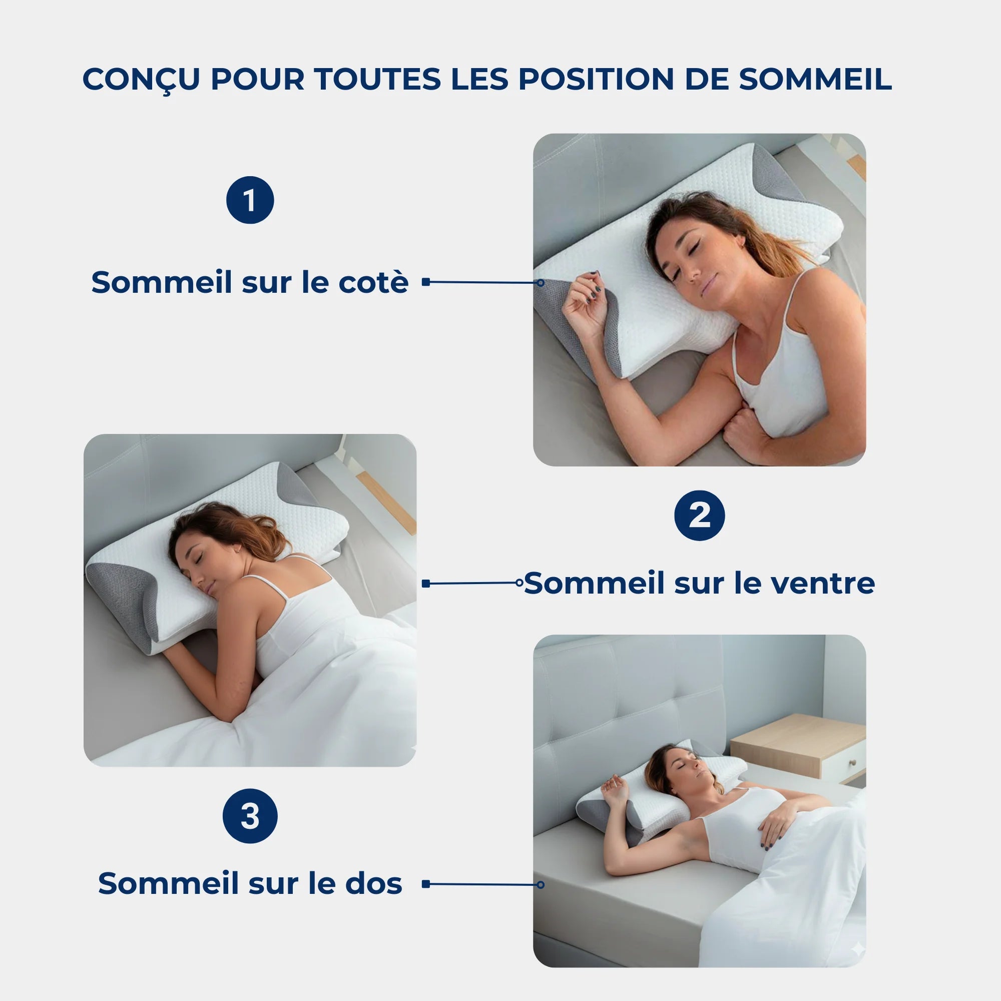 Oreiller Cervical Dormir Plus Orthopédique à Mousse Mémoire